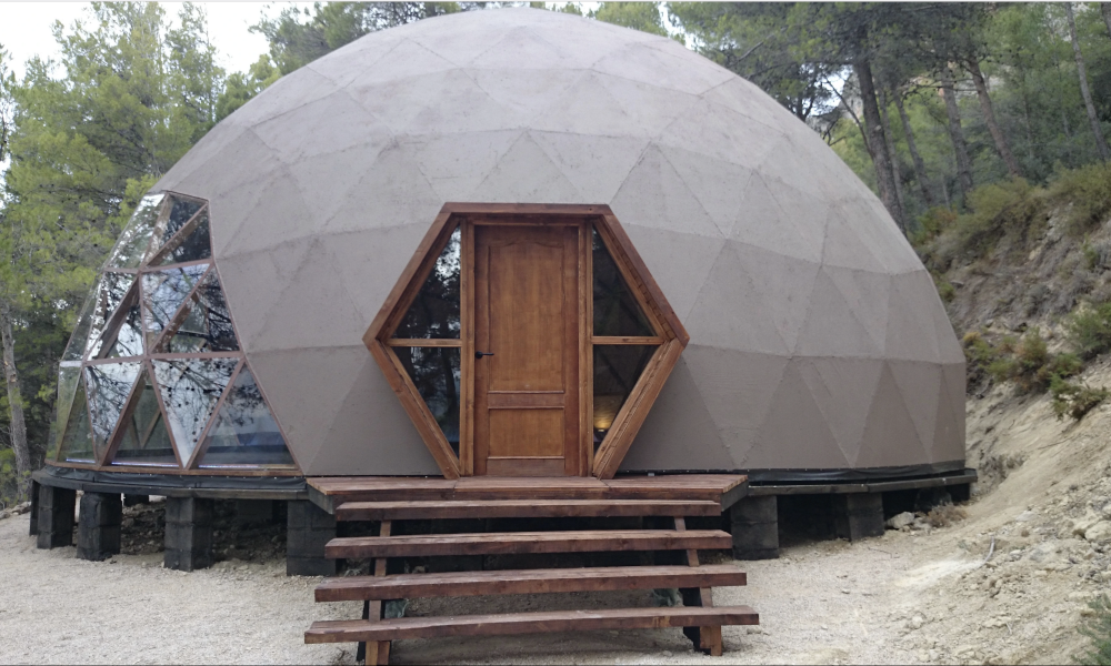 dome géodésique en bois en Espagne