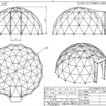 exemple de plan pour le montage d'un dôme géodésique de glamping