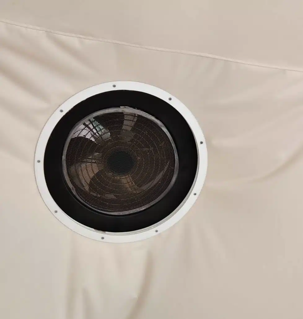 détail sur extracteur d'air dôme hybride